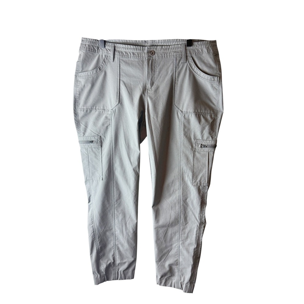 Kuhl Women Horizn Grey Ripstop Cargo Hiking Pants Size 14 Regular